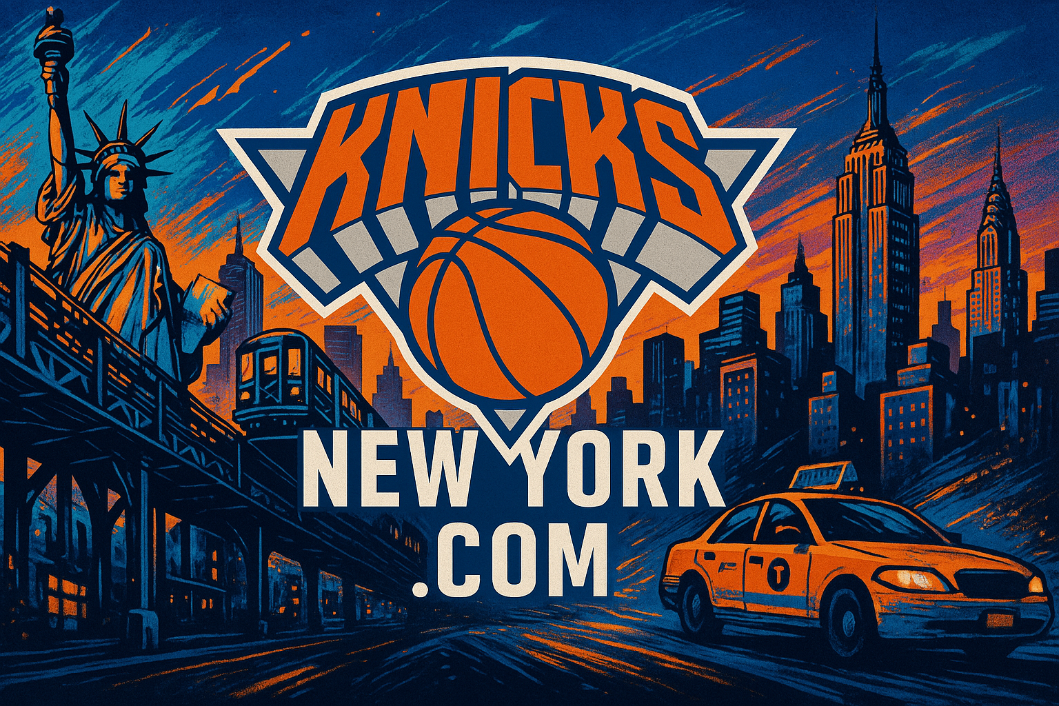 KnicksNewYork.com — New York skyline logo